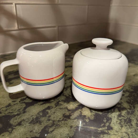 MCM Toscany Collection Rainbow Stripe Tea Set EUC - Picture 7 of 9